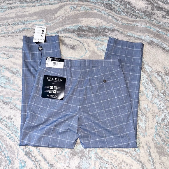 Lauren Ralph Lauren Blue Plaid Pants - Picture 2 of 4
